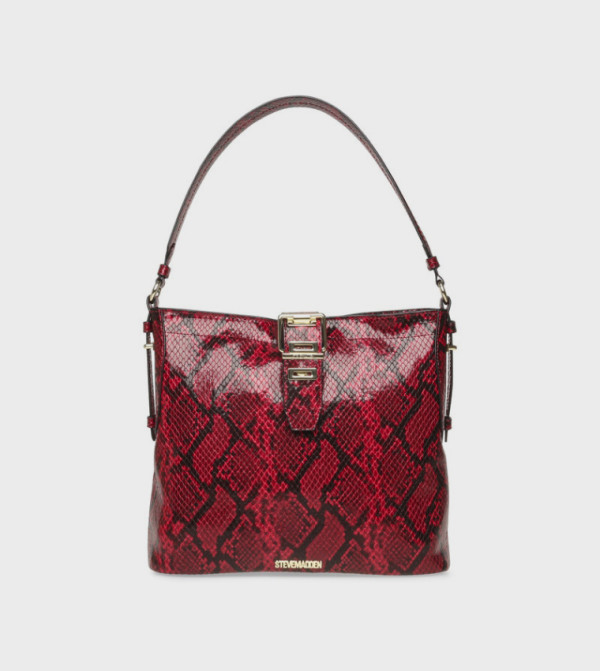 BTRACE-E Snakeskin Buckle Closure Shoulder Bag