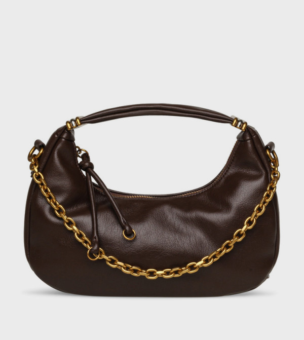 BPAULEY Chain Detail Zip Handheld Bag