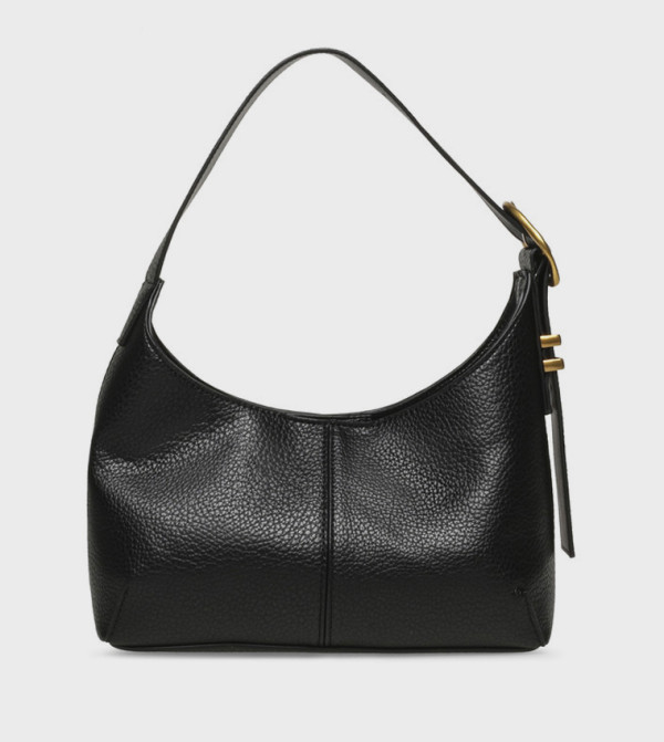 Textured Zip Shoulder Bag