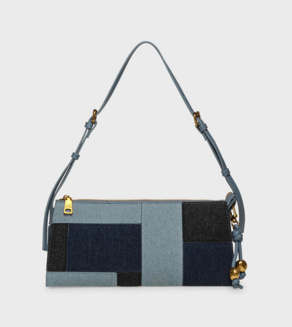 Colorblock Zip Shoulder Bag