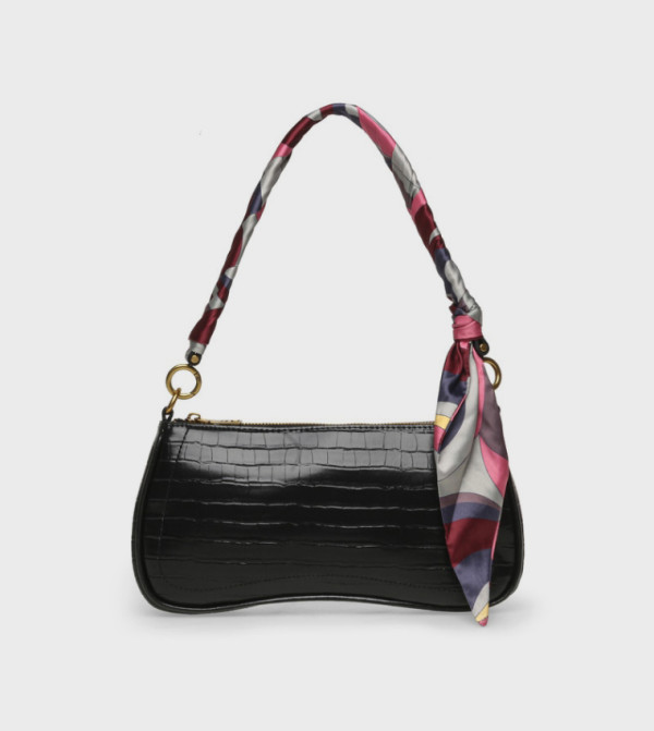 BBASH 2 Scarf Detail Zip Shoulder Bag
