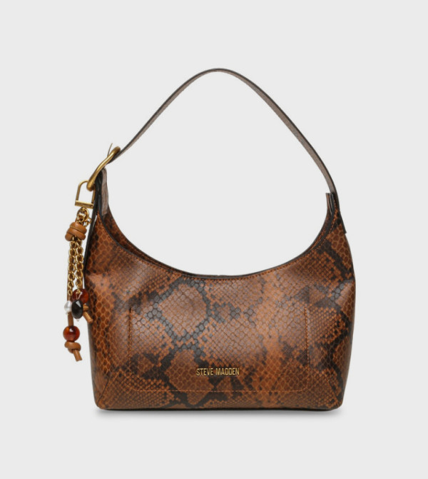 BMAYYS 2 Snakeskin Snap Button Hobo Bag