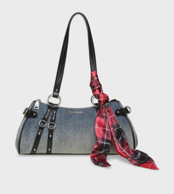 BMARTINE-D Washed Denim Shoulder Bag