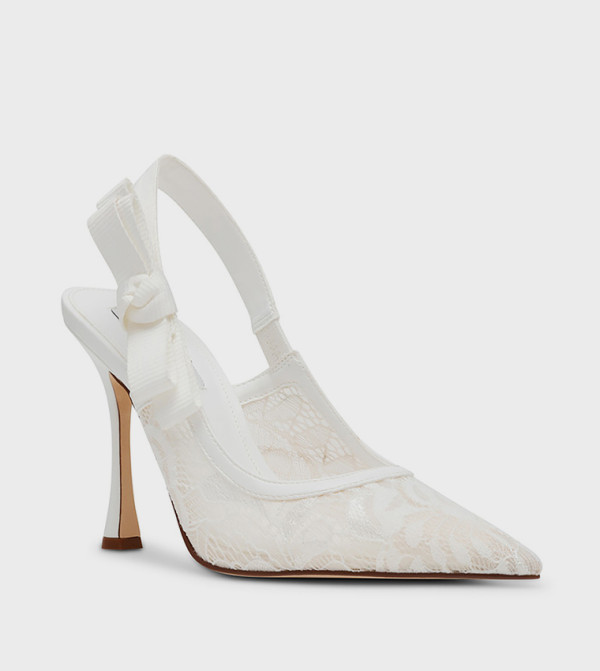 BRYLIE-L Bow Detail Slingback Pumps