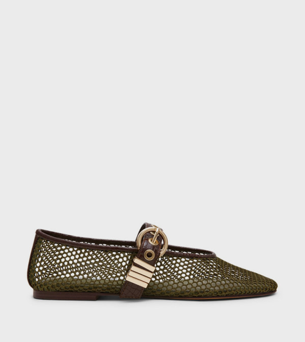 LUCIA Mesh Round Toe Mary Jane Shoes