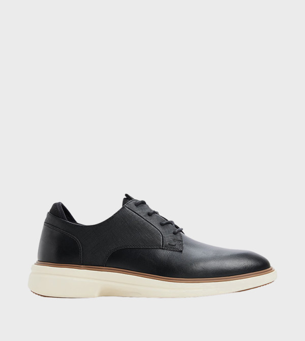 TADEO Textured Round Toe Lace Up Casual Shoes
