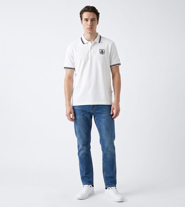 Contrast Tipping Regular Fit Short Sleeves Cotton Polo T-Shirt