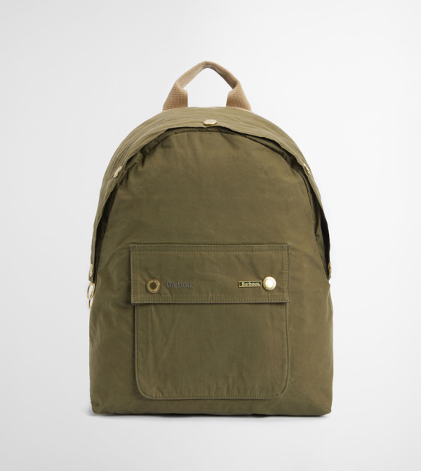 Logo Badge Zippered Backpack
