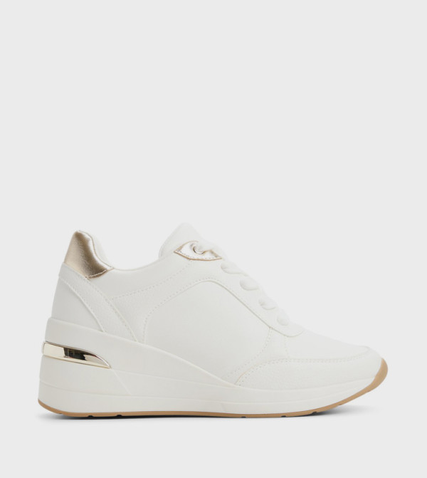 VEXA Lace Up Low Top Wedge Sneakers