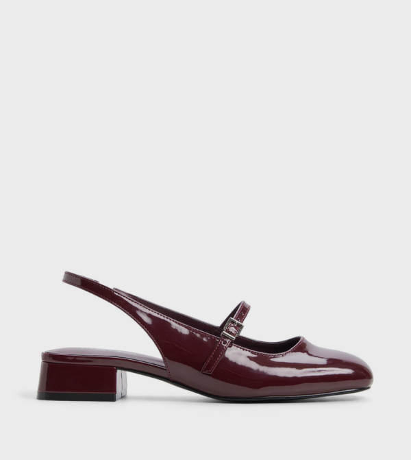 VIVIIANNA Glossy Slingback Mary Jane Pumps