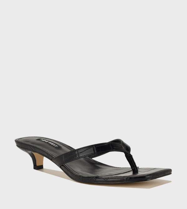 CASSA Croc Textured Heeled Sandals