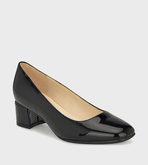 GEONA Glossy Square Toe Pumps