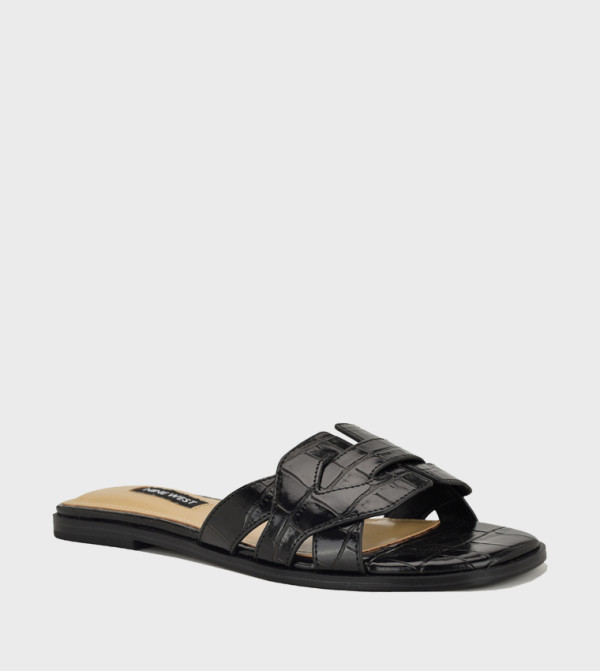 GINSAN3 Texture Open Toe Flat Sandals