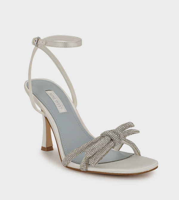 IVID Embellished Ankle Strap Heeled Sandals
