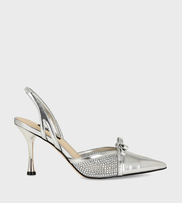 PADELL3 Embellished Pointed Toe Slingback Pumps
