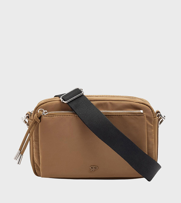 Solid Zip Crossbody Bag