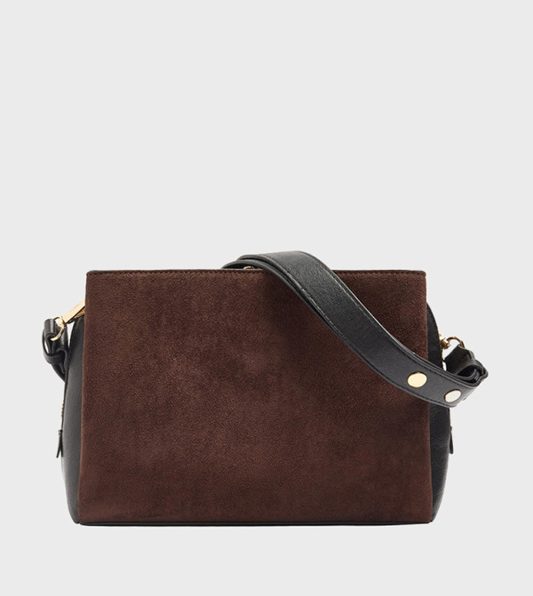 Studded Strap Zip Crossbody Bag