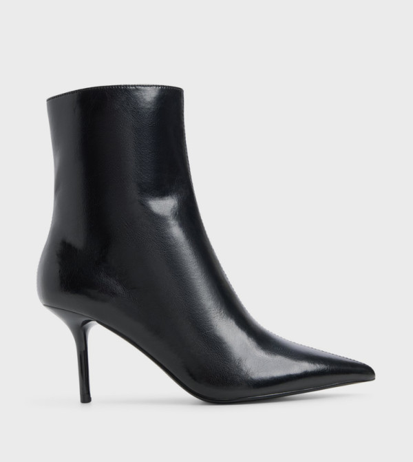 XENA Pointed Toe Zip Ankle Boots