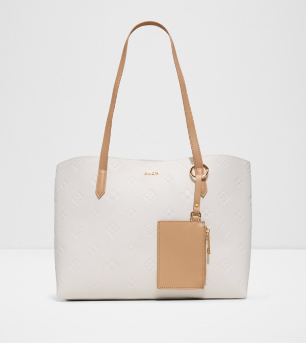 YSABELLE Textured Zip Tote Bag