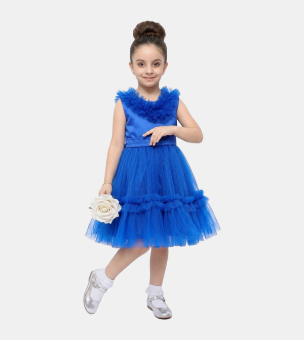 Ruffled Tiered Tulle Dress