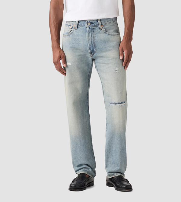 555 Ripped Relaxed Straight Fit Jeans