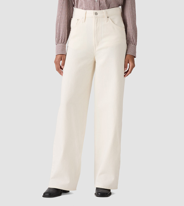 High Waist Cinch Baggy Fit Jeans