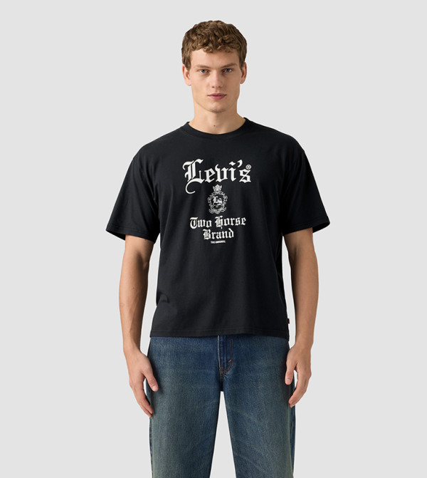 تيشيرت كاجوال بطبعة وكم قصير