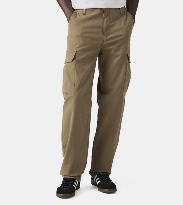 بنطلون كارغو بقصة تابرد وخصر متوسط