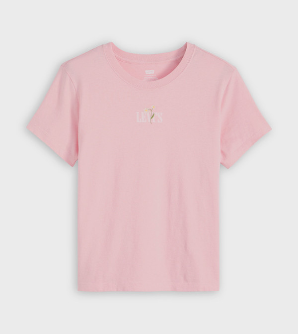 Logo Printed Short Sleeves Casual T-Shirt