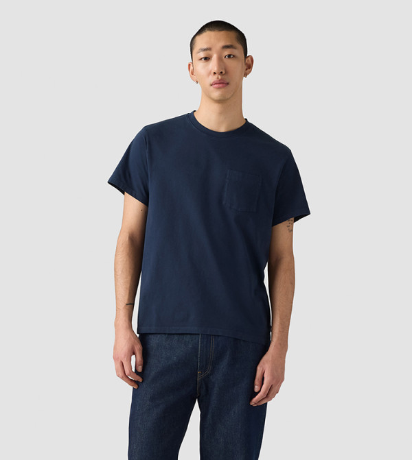 Solid Pocket Detail T-Shirt