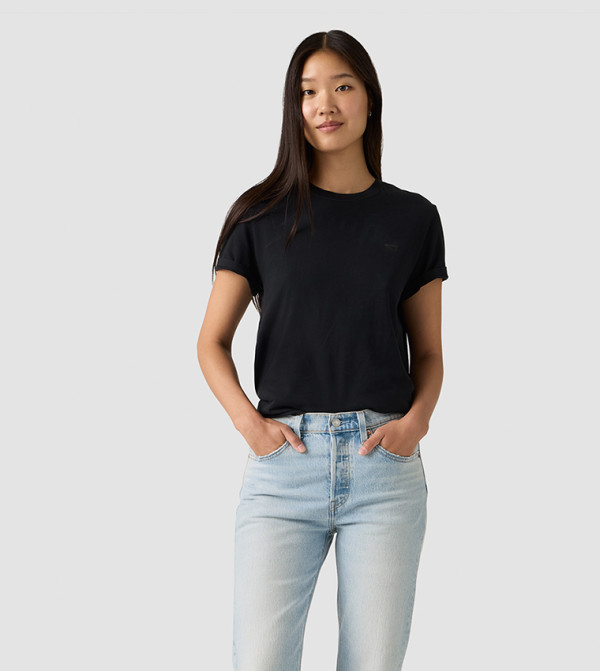 Logo Embroidered Crew Neck T-Shirt