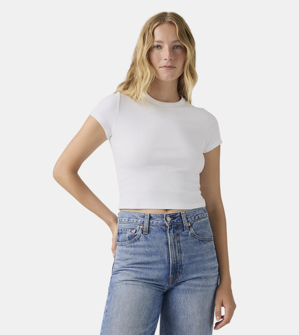 HAYES Short Sleeves Crop T-Shirt