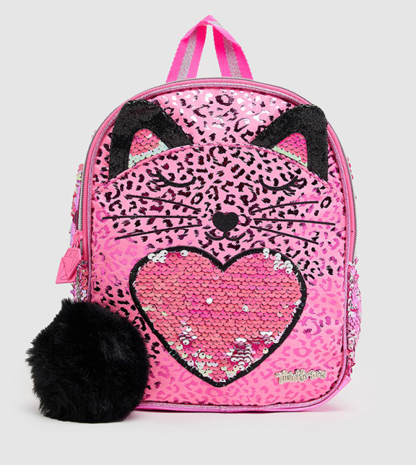 Leopard Print Sequined Backpack