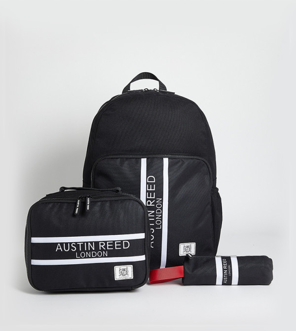 3-Piece Logo Detail Backpack Set
