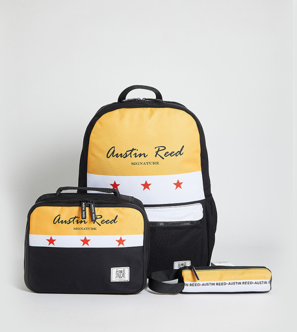 3-Piece Logo Detail Backpack Set