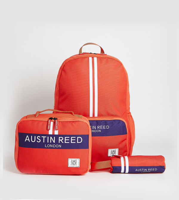 3-Piece Logo Detail Backpack Set