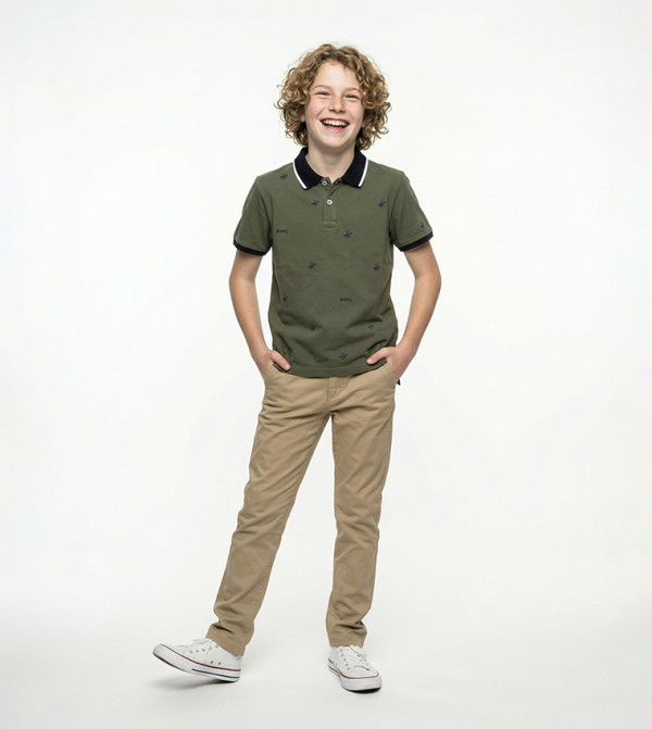 All Over Logo Detail Short Sleeves Polo T-Shirt