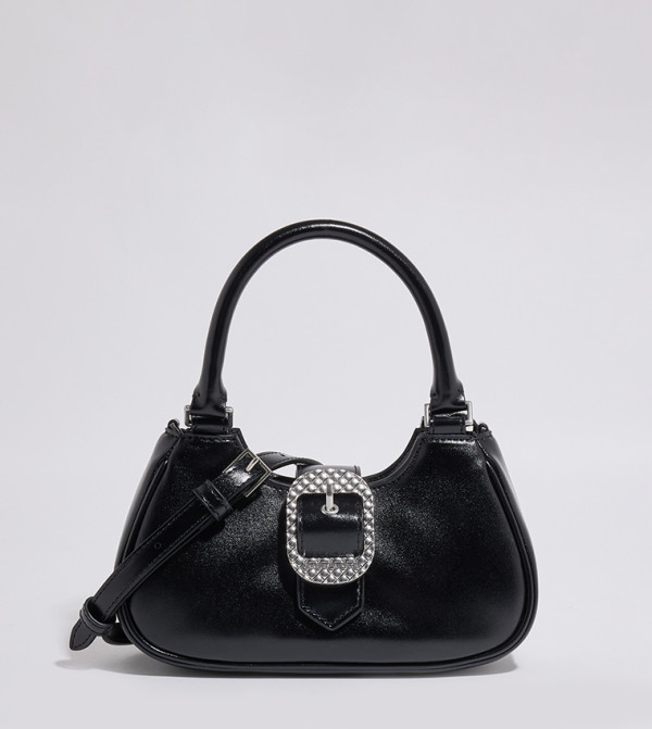 شنطة ميني مزينة بمشبك كبير