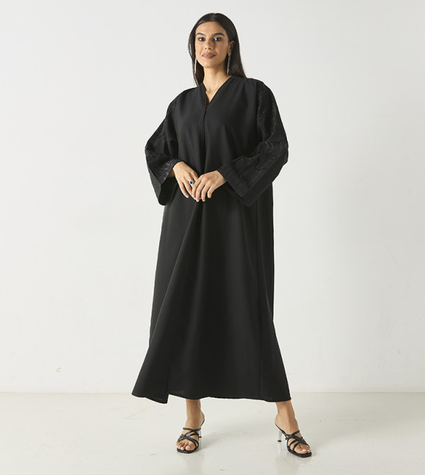 Embroidered Abaya with Hijab