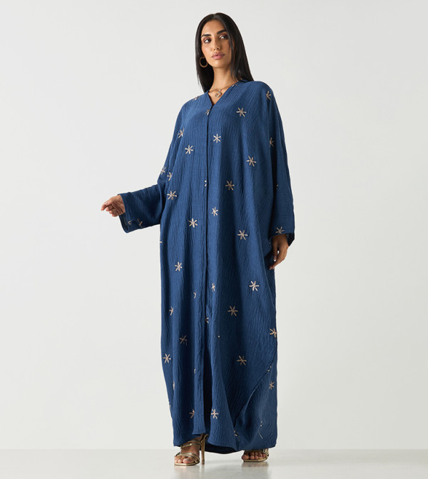 Embroidered Batwing Sleeves Abaya