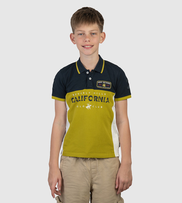 Color Block Short Sleeves Polo T-Shirt