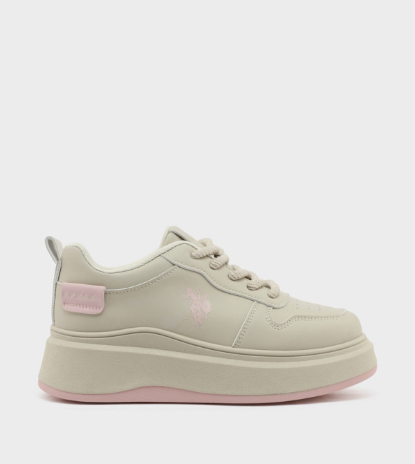 Logo Detail Low Top Platform Sneakers