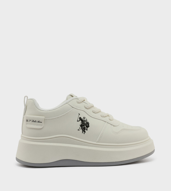 Logo Detail Low Top Platform Sneakers