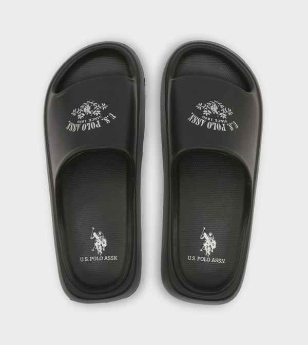 Logo Detail Open Toe Slides