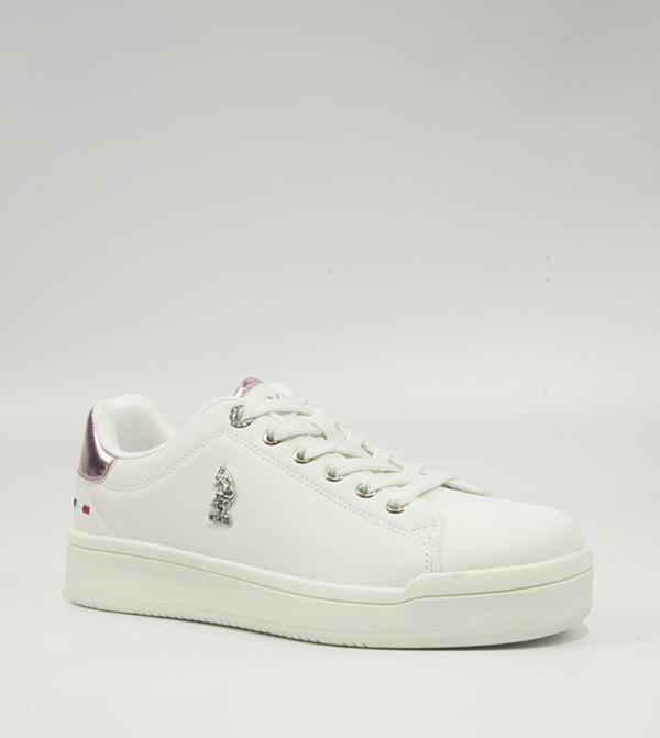 PELO Logo Detail Lace Up Sneakers