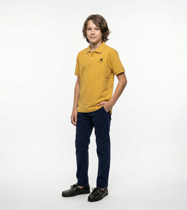 Logo Detail Short Sleeves Polo T-Shirt