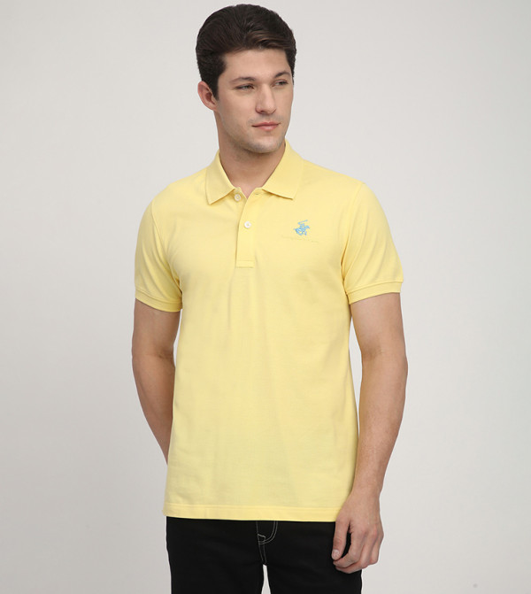 Logo Embroidered Short Sleeves Polo T-Shirt
