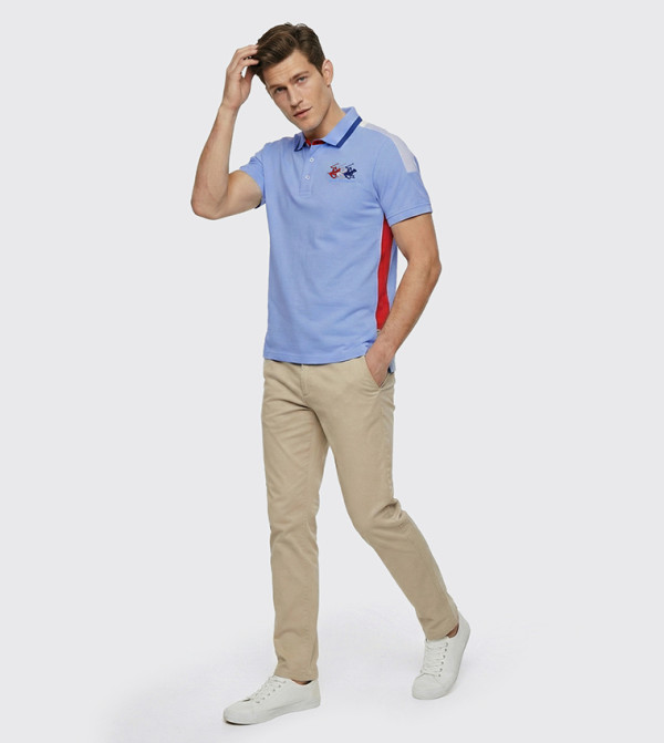 Striped Short Sleeves Polo T-Shirt