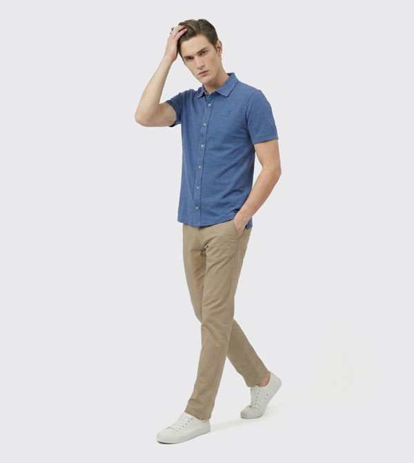 Solid Short Sleeves Shirt