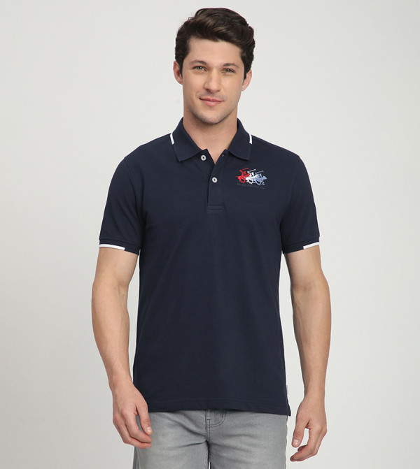 Logo Embroidered Short Sleeves Polo T-Shirt